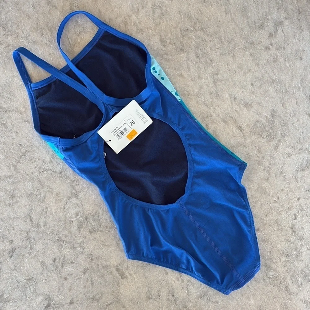Arena Women's One Piece Swimsuit Spraypaint Light Drop Back size 26 NEW
